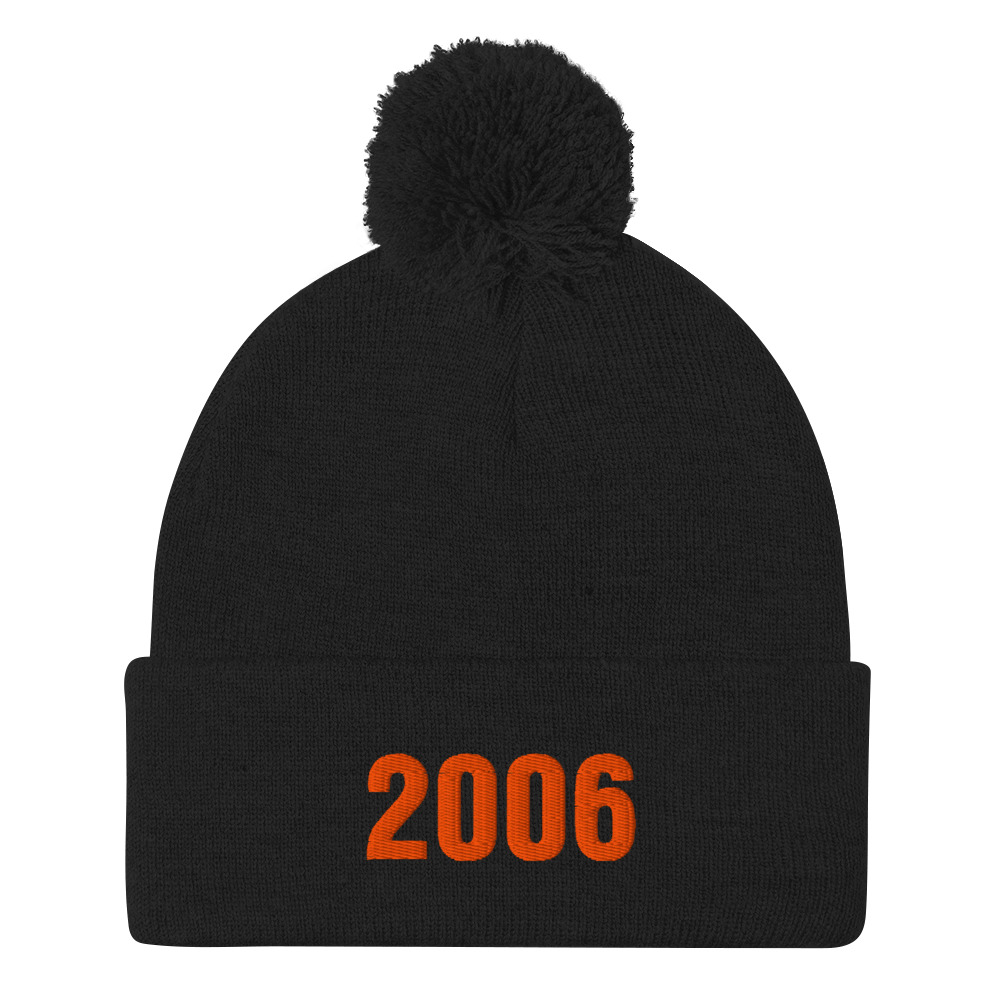 Custom CLASS YEAR Embroidered Knit Pom-Pom Beanie - Image 2