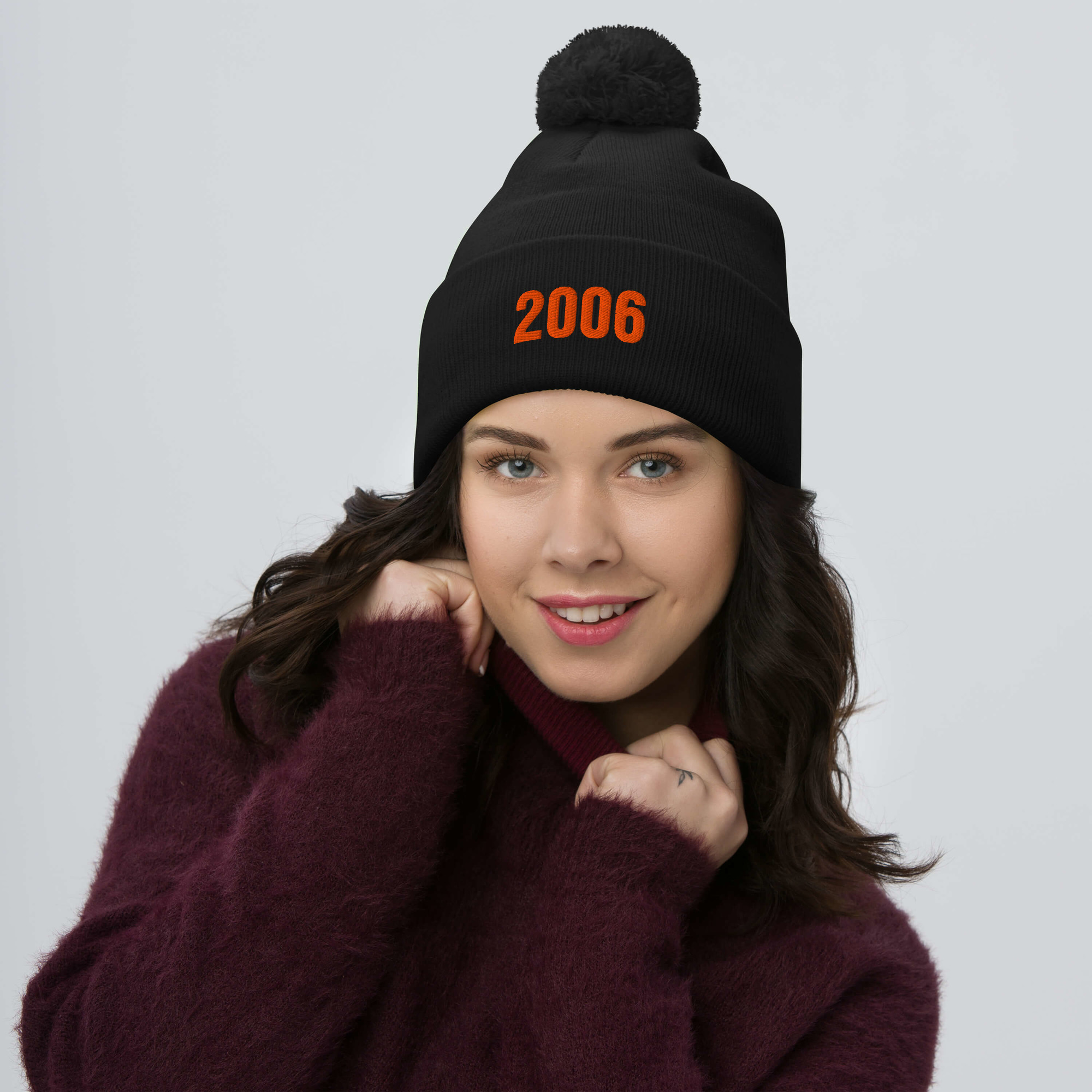 Custom CLASS YEAR Embroidered Knit Pom-Pom Beanie - Image 3